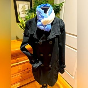 INC International Black Trench Coat - Size L